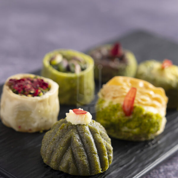 Kahraman Catering selection of fine oriental sweets with fresh oriental cream