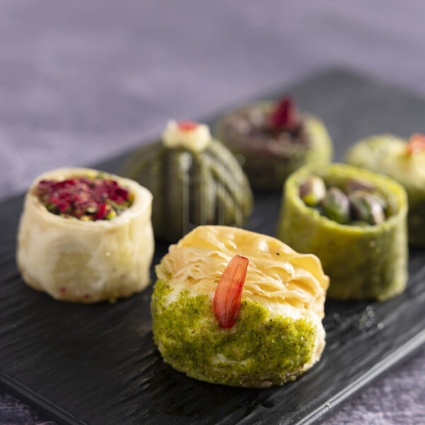 Kahraman Catering selection of fine oriental sweets with fresh oriental cream