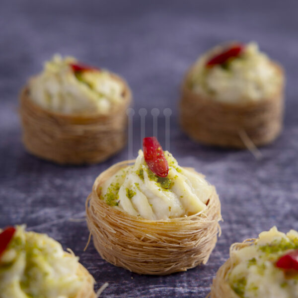 Kahraman Catering selection of fine oriental sweets with fresh oriental cream