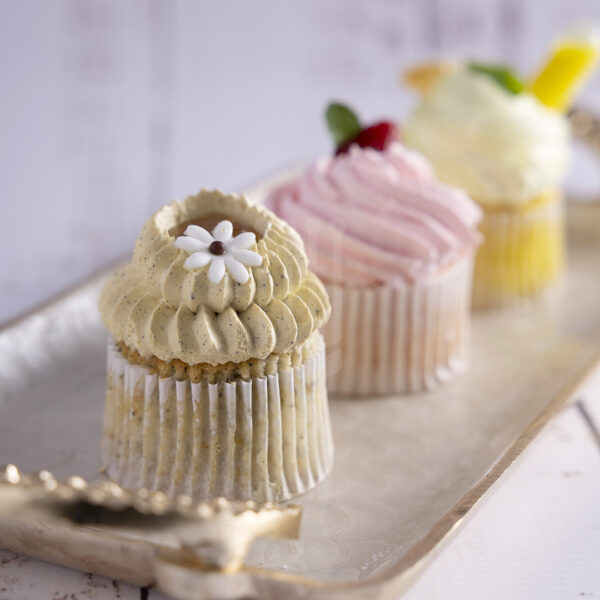 Kahraman catering selection of fine cupcakes comes in different flavors like Strawberry, Orange, Lemon, chocolate, Oreo & English Tea