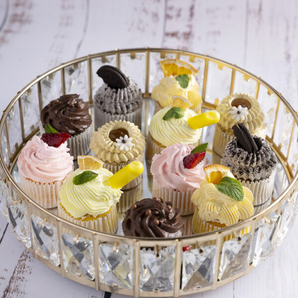 Kahraman catering selection of fine cupcakes comes in different flavors like Strawberry, Orange, Lemon, chocolate, Oreo & English Tea